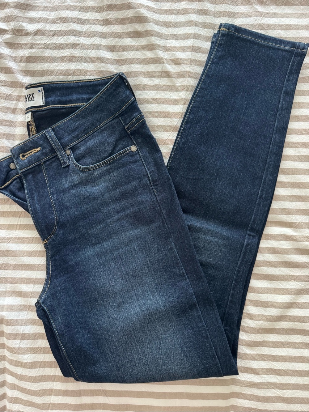 Paige Dark Wash Verdugo Ankle Jeans